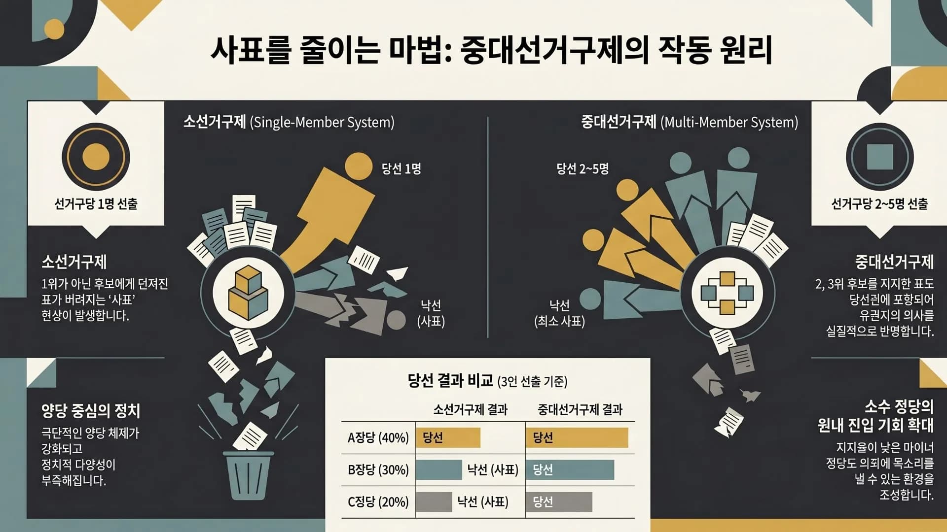 소선거구제 VS 중대선거구제 차이?