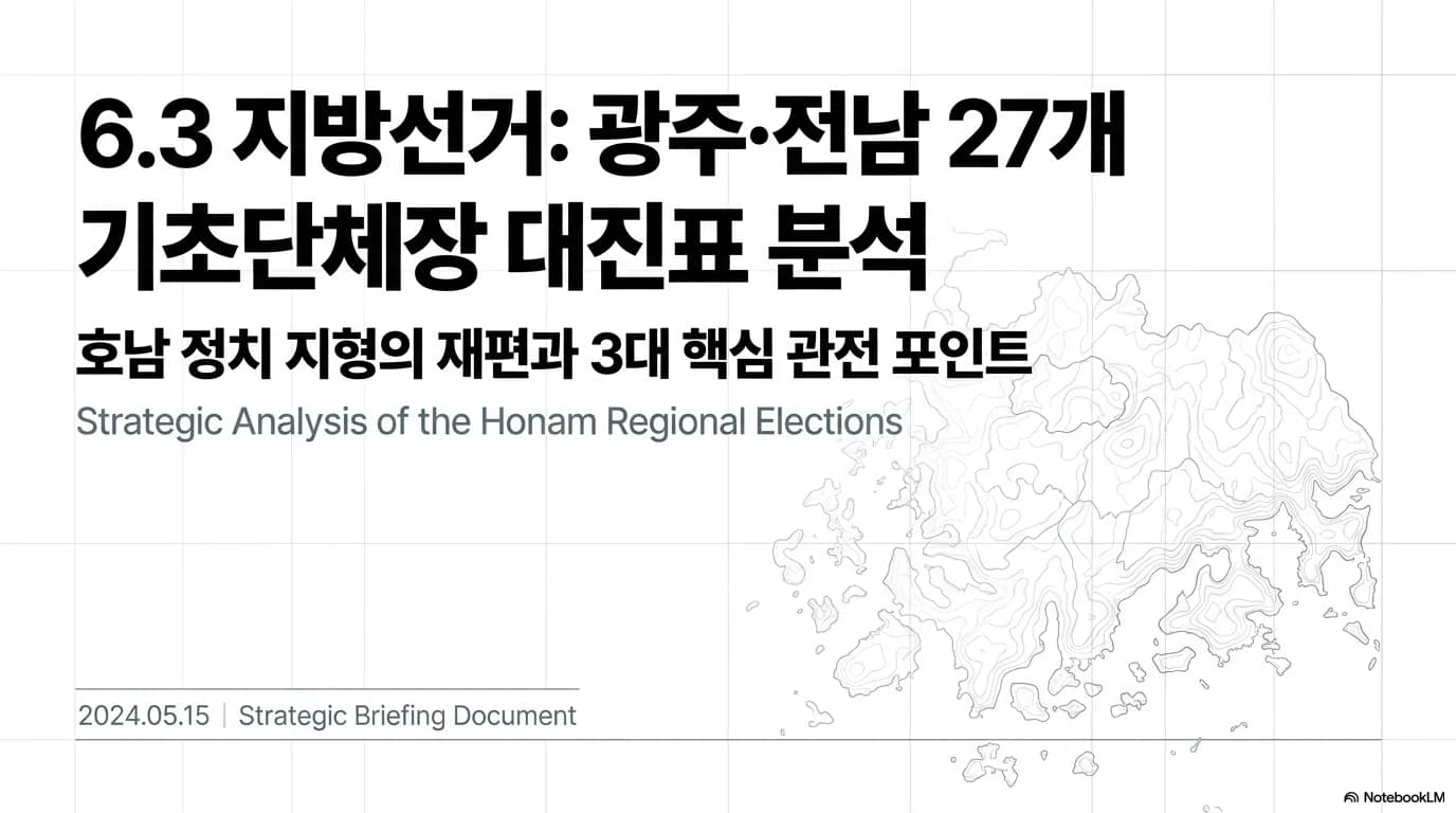광주전남 6.3지방선거 3대 핵심 관전포인트는?